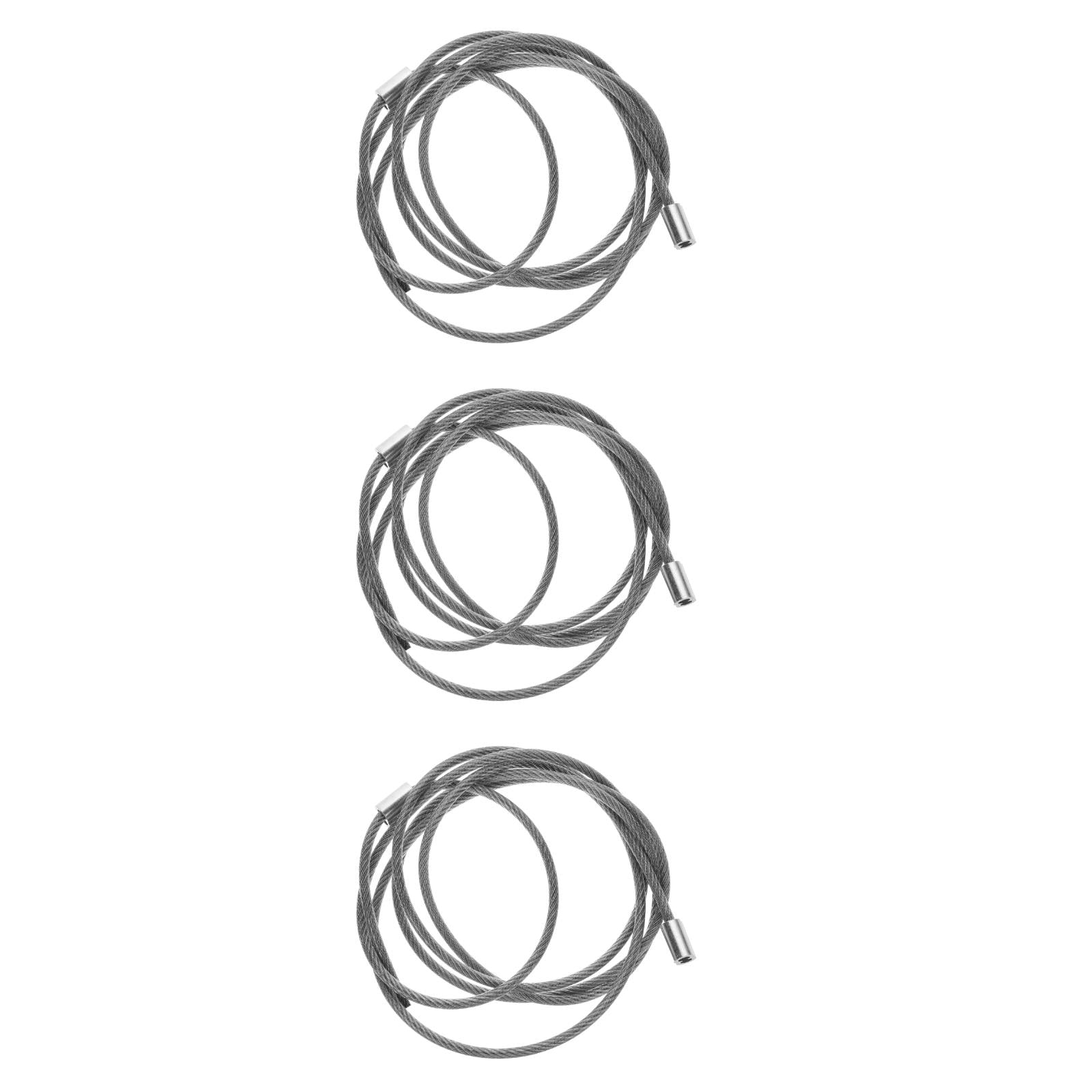 FRCOLOR 3pcs Heavy-Duty Basketball Net Cord Durable Steel Wire  Basketball Frame Net Threading String Steel Wire Basketball Hoop Nets Fixing Cord for Repair