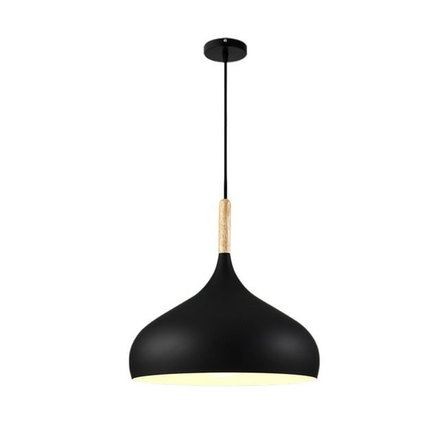 Wood Metal Colorful Pendant Lamp, Creative Ceiling Pendant Light Fixture, Modern Pendant Lighting, Farmhouse Pendant Light for Over Kitchen Island Dining Room Table Bar Entrance Cafe