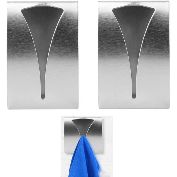 SHENMO Set of 2 Selfadhesive Towel Hooks, Selfadhesive Kitchen Towel