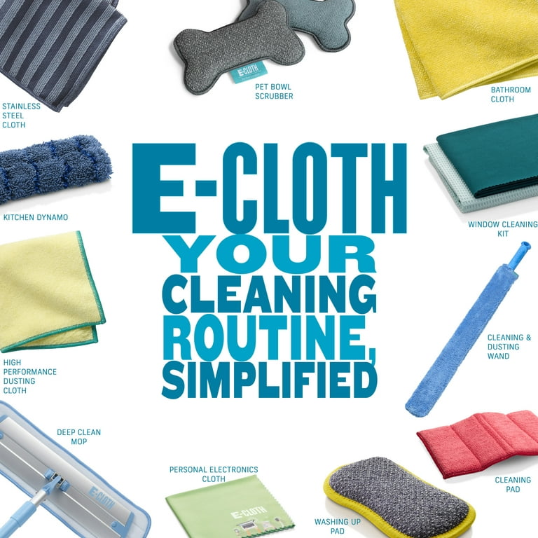E-Cloth 13 Pcs Cleaning Supply Bundle, Premium Microfiber Cleaning Cloth & Mop