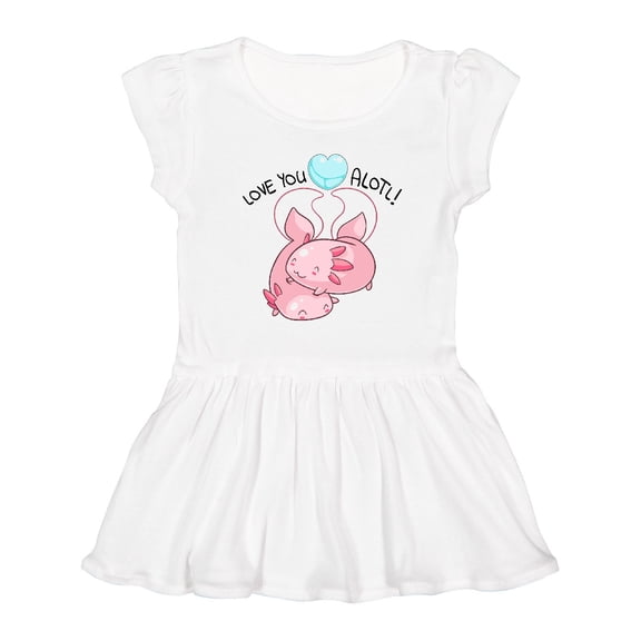 Inktastic Love You Alotl Cute Axolotl Valentines Girls Toddler Dress