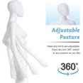 thumbnail image 4 of Kinbor 6FT Female Mannequin Dress Form Display, Manikin Torso Stand Realistic Full Body Mannequin for Retail Clothing Shops, Halloween Christmas Cosplay, White(Posture B), 4 of 8