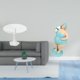 thumbnail image 2 of Escritorio redondo de casa de muñecas,Muebles de mesa redonda en miniatura para casa de muñecas 1 12,Figura de dama en traje de baño,Figura de dama en traje de baño para decoración de, 2 of 7