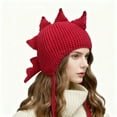 thumbnail image 2 of Dinosaur Knitted Winter Hat With Ear Cozy Style For Cold Weather Outdoor Activities, 2 of 4