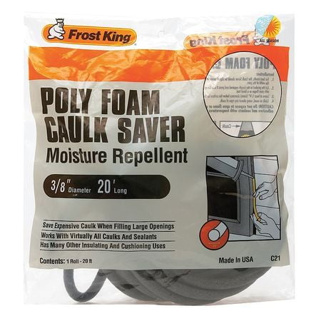 FROST KING C21H Weatherstrip,20 ft,Gray