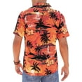 thumbnail image 3 of sogami Mens Short Sleeve Hawaiian Shirts Sunset Pattern Holiday Shirt, 3 of 6