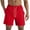 Red, variant on Mens Swim Trunks Men's Quick-Dry Swim Trunks Solid Color Beach Shorts with Mesh Lining Zipper Pockets 4 Inch Length Summer Bathing Suit for Swimming Surf Sports Red M