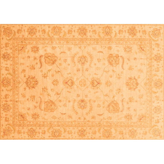 Ahgly Company Indoor Rectangle Oriental Orange Traditional Area Rugs, 2' x 3'