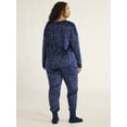 thumbnail image 3 of Joyspun Women's Stretch Velour Pajama Set with Socks, 3-Piece, Sizes XS-3X, 3 of 5