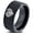 Black Flat Tungsten, variant on Tungsten Heart Shaped Basketball Ball Band Ring 8mm Men Women Comfort Fit Black Step Bevel Edge Brushed Polished