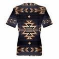 thumbnail image 4 of TQWQT Short Sleeve Shirts for Women Causal V Neck Western Aztec T Shirt Summer Loose Fit Ethnic Print Graphic Tees, 4 of 5