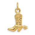 thumbnail image 3 of 14k Yellow Gold Cowboy Boot Necklace Charm Pendant Western, 3 of 9