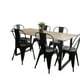thumbnail image 4 of CASA FERRO Mesa de comedor moderno para 6 personas, patas de acero, superficie de MDF tipo nogal - Acero Negro, MDF color Nogal. (SIN SILLAS) CASA FERRO Mesa de Comedor estilo Industrial, 4 of 4