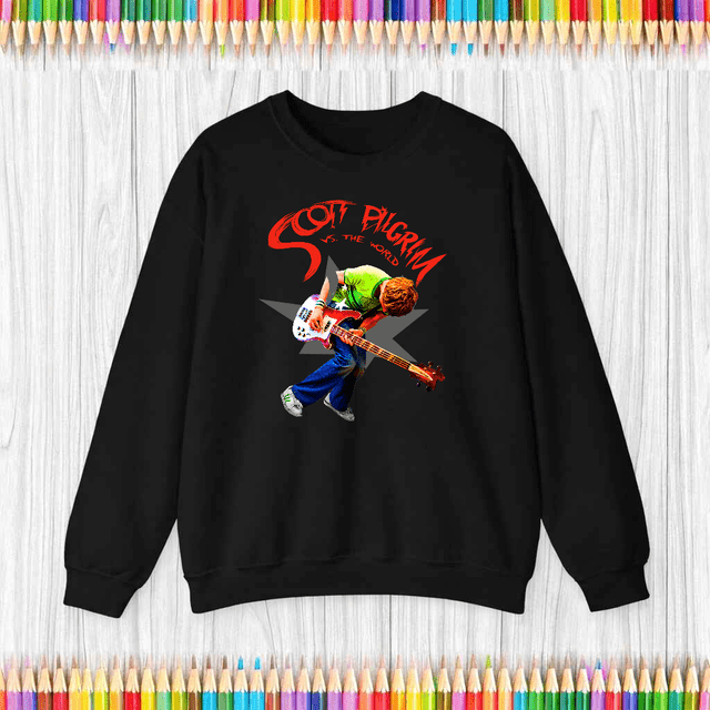 Scott Pilgrim Graphic Sweatshirt Iconic Comic Art Aesthetic Fleece up to 5XL