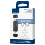 Insignia USB-C / USB 3.0 to SD / MicroSD Memory Card Reader – Black