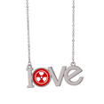 thumbnail image 1 of Ionization Radiation Red Square Warning Mark Love Necklace Pendant Charm Jewelry, 1 of 3