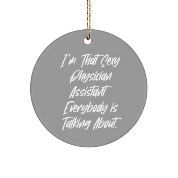 I'm That Sexy Physician Assistant Everybody is Talking. Physician Assistant Circle Ornament, New Physician Assistant Gifts, for Colleagues