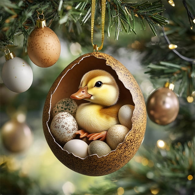 Granja Feliz Navidad Huevos de Navidad Animales Bebé Patos Dinosaurio Serpiente Huevos Adornos de Navidad Colgante de Árbol de Navidad