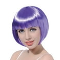 thumbnail image 5 of My Costume Wigs Short Bob Wig and Sunglass Set, Neon Colored Wigs Colorful Cosplay Wigs Daily Party Hairpieces for Bachelorette Glow in The Dark Neon Party Favors Halloween (Purple), 5 of 6