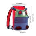 thumbnail image 3 of Foldable Cloth Pet Backpack, Breathable Cat Carrier With Mesh Ventilation and Lockable Zips, for Hiking and Travel, Multi-color, 3 of 6