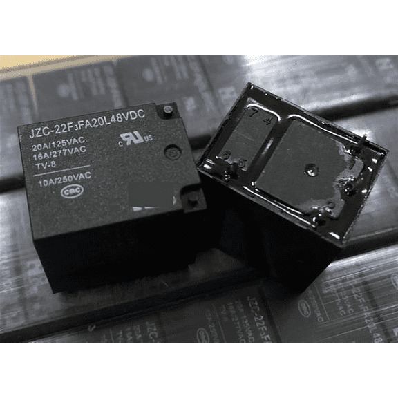 2pcs JZC-22F3FA20L48VDC JZC-22FFA15D12VDC 22F-1A-12V/48V relay 4pins