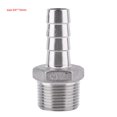 thumbnail image 1 of Cergrey Stainless Steel SS304 Male Thread Pipe Fitting Barb Hose Tail Connector BSP 1/8 ~3/4 ,Barb Adapter,Hose Adapter Fitting, 1 of 3