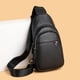 thumbnail image 4 of Riñoneras Bolsos De Pecho Para Hombre, Riñonera De Viaje Con Múltiples Bolsillos De Gran Capacidad De Piel De Vaca De Color Sólido, 4 of 6