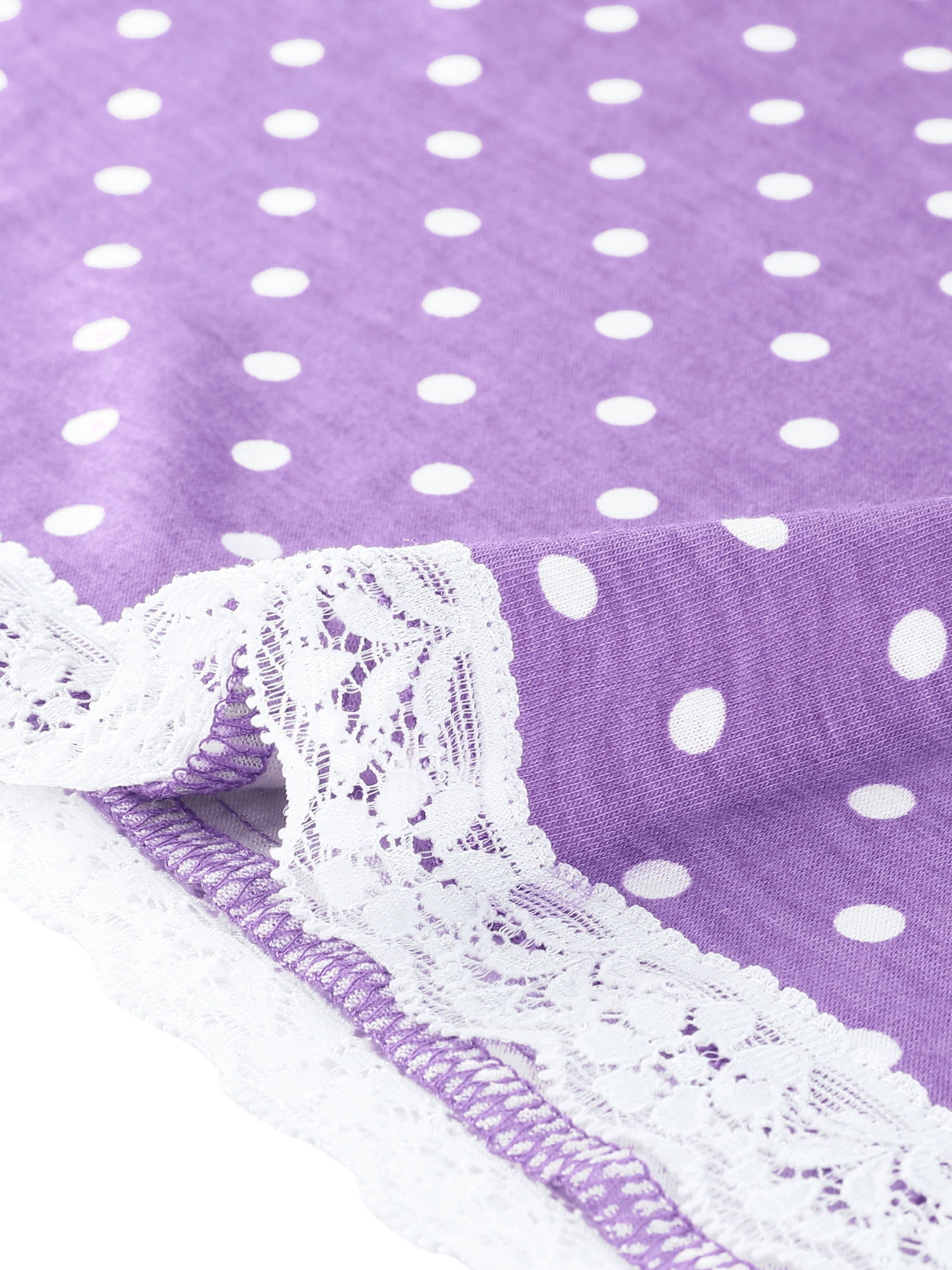 DARING DIVA Women's Plus Size Soft Short Sleeve Lace Trim Pajama Dress 4X Purple