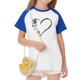thumbnail image 5 of Blusas y camisas de manga corta con cuello redondo para niños y niñas, blusa de manga corta con estampado de cuello redondo, 5 of 7