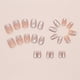 thumbnail image 4 of 24 Pcs French Tip Press On Nail Cats Eye False Nail Pearls Flowers Acrylic Nail Short Full Cover Stick on Nail, 4 of 4