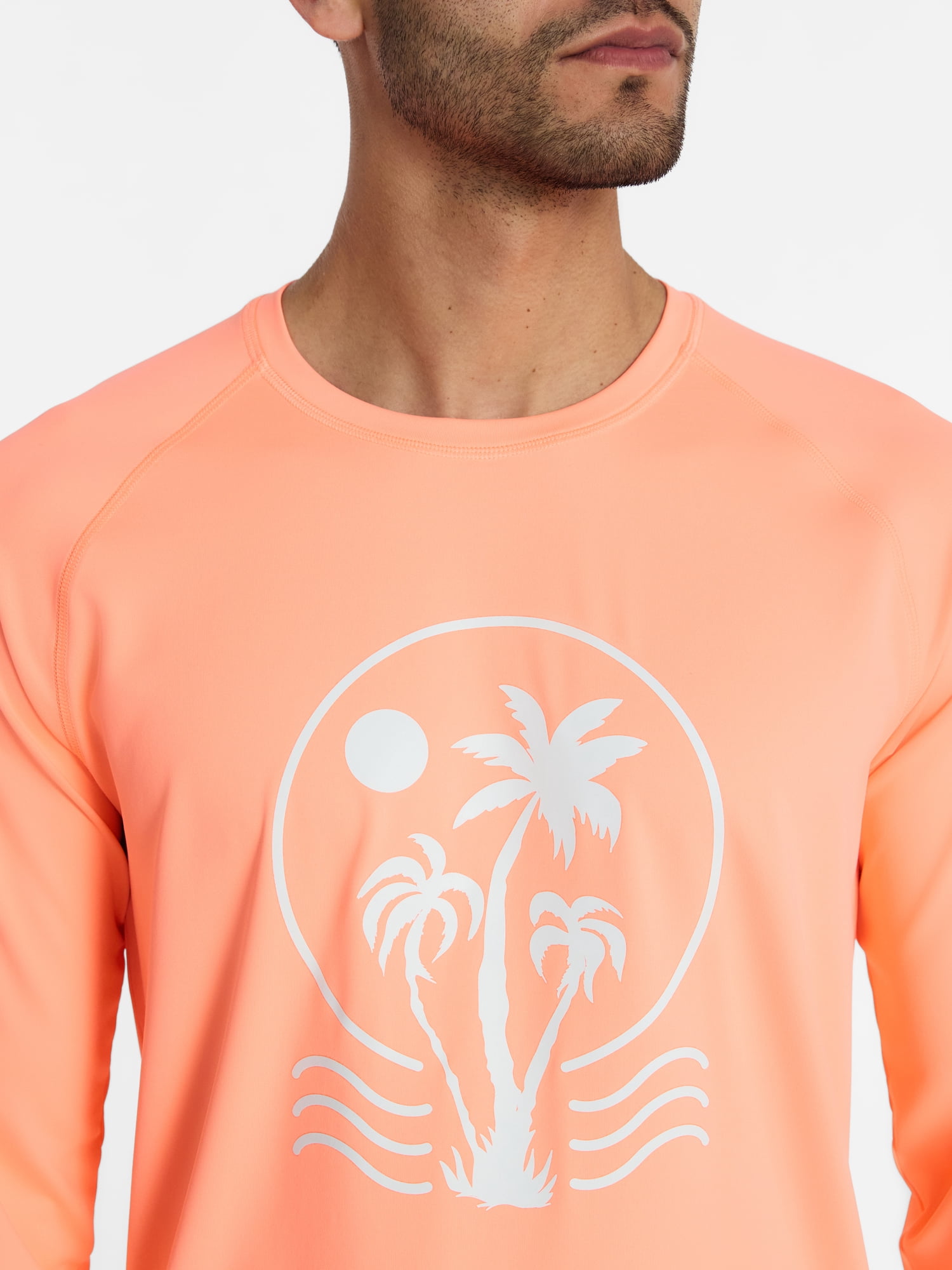 George Men's and Big Men's Printed Sun Shirt with Long Sleeves, UPF 50+, Sizes S-3XL