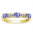 thumbnail image 2 of Star K � Oval 5x3 Genuine Tanzanite three stone oval band, 2 of 9