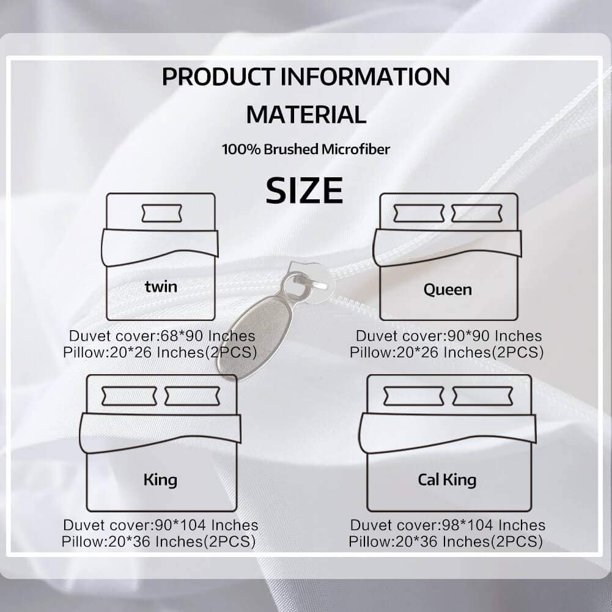 Funda nórdica plisada de 3 piezas con cierre de cremallera, funda nórdica plisada 100 % microfibra de 120 g/m², lujosa decoración plisada hipoalergénica (blanco, tamaño queen) a ACTIVE Biensenido a ACTIVE