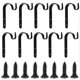 thumbnail image 1 of 16pcs Hanging Basket Iron Matal Bracket Hooks Wall Hanging Brackets Black Plant Lantern Wall Hooks Curve Bracket For Hanging Bird Feeders, Lanterns, W, 1 of 5