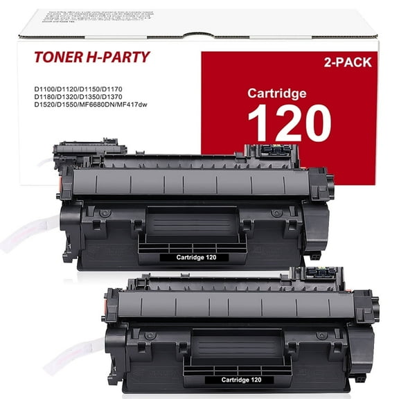 2-Pack 120 Toner Cartridge Compatible for Canon 120 CRG-120 CRG120 ImageClass D1120 D1150 D1550 D1320 D1350 D1170 D1180 D1370 D1520 D1100 Printer Toner High Yield(Black)