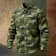thumbnail image 1 of Ceisia Men's Loose Fit Vintage Jungle Camouflage Print Long Sleeve Cotton Shirt Army Green XXXL Gifts, 1 of 3