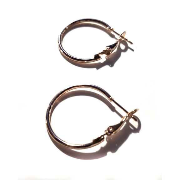 Small Rose Gold Hoop Earrings 1 inch Hoop Earrings Simple Thin Hoops