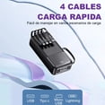 thumbnail image 3 of Power Bank Pila Batería Recargable Kimhi Carga Super Rapida 60,000mah Pd20w Portatil Color Negro Con 4 Cables Y 4 Puertos Usb Cargador Para Celular Tablet Banco De Energia Pantalla Led, 3 of 5
