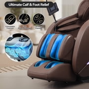 2026 4D Massage Chair,Full Body Zero Gravity with SL Track,Heat, AI Control,12 Auto Programs, Brown
