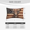 thumbnail image 4 of Naloa Deer American Flag Wall Pillowcase, Throw Pillowcase, Wrinkle-Free, Stain-Resistant with Hidden Zipper for Bedroom Sofa-16"x24", 4 of 6