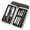 Black, variant on Portable 8 Piece Nail Clipper Set for Complete Manicure and Pedicure Care Kit with Durable Stainless Steel Tools