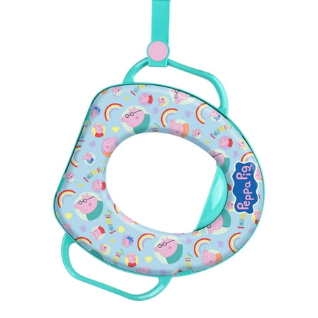Peppa Pig Soft Potty Training Seat for Toilet with Storage Hook, Non-Slip Splash Guard, Built-in Handles for Toddlers, Children 18M and up