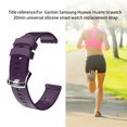 thumbnail image 4 of Correa de reloj de silicona deportiva Pulsera de fitness Reemplazo de correa de silicona para Garmin / HUAWEI / Samsung 20 mm, Morado oscuro Inevent EL2640-09, 4 of 7
