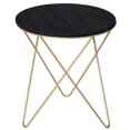 thumbnail image 1 of HOMCOM Round Coffee Table Wood Metal Bedside Table for Living Room Bedroom, 1 of 10