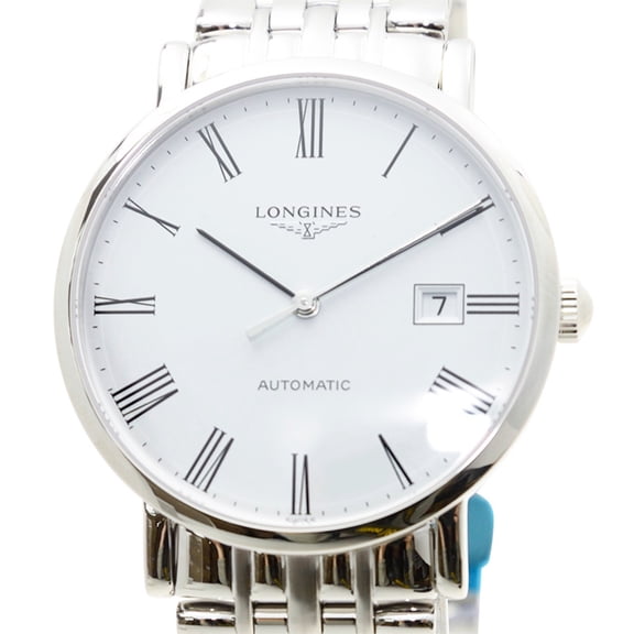 Longines Elegant Automatic Stainless Steel White Dial Date Mens Watch L49104116