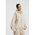 thumbnail image 3 of Oversized Women's Hoodie Zip Up Long Sleeve Basic Heavyweight Hooded Sweatshirt, 3 of 7