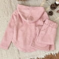 thumbnail image 5 of Bnwani Girls 2 Piece Sets Clothes Cotton Hoodies Long Sleeve Button Solid Sweatshirts and Straight Pants, 5 of 7