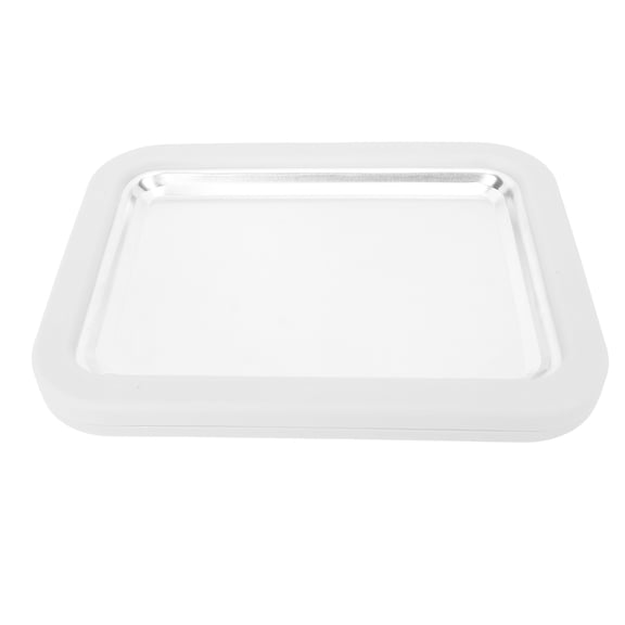 NFTIGB Instant Ice Cream Maker Pan Roll Frozen Yogurt Sorbet Gelato Family Fun Healthy Homemade DIY Ice Cream Small Aluminum Alloy Panel White (8.9 inches / 22.6 cm)