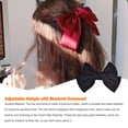 thumbnail image 4 of Bandeau Grand pour Cheveux, Pince à Ressort, Nœud Réglable, Multicolore, Sans Accroc, Porte-Queue, Épingles à Cheveux, Chouchous pour Filles, Pince Noire 1Ensemble, 4 of 5
