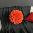 thumbnail image 3 of JWH 3D Handmade Round Decorative Throw Pillows for Couch Sofa Bed Decoration 12inch Orange, 3 of 10